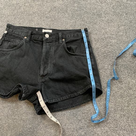 Citizens Of Humanity Shorts Women 26 Faded Black Abita Button Fly Micro Denim - Picture 6 of 12